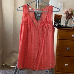 Lightweight coral tank top